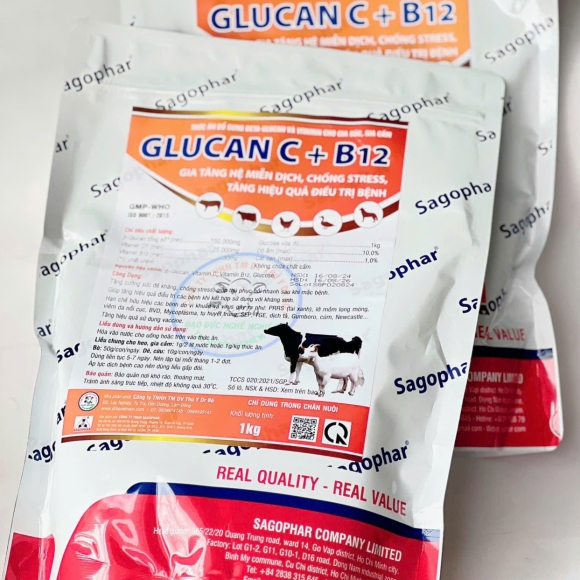 GLUCAN C + B12 - THỨC ĂN BỔ SUNG BETA - GLUCAN VÀ VITAMIN CHO GIA SÚC GIA CẦM