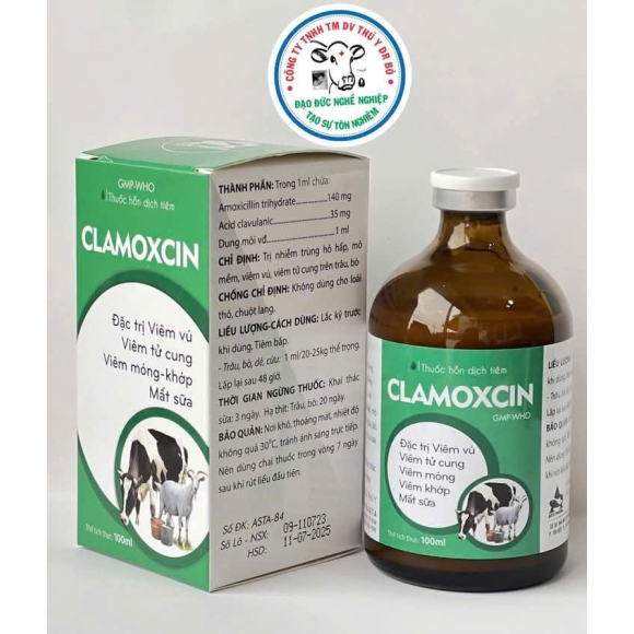 CLAMOXCIN - ĐẶC TRỊ VIÊM VÚ, VIÊM TỬ CUNG, VIÊM MÓNG, VIÊM KHỚP, MẤT SỮA