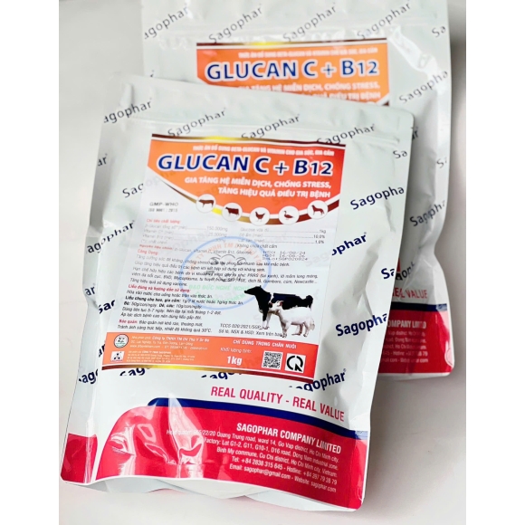 GLUCAN C + B12 - THỨC ĂN BỔ SUNG BETA - GLUCAN VÀ VITAMIN CHO GIA SÚC GIA CẦM