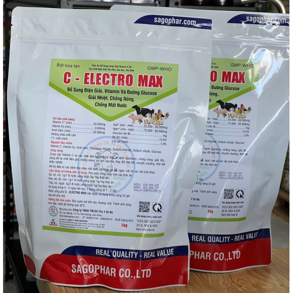 C-ELECTRO MAX - BỔ SUNG ĐIỆN GIẢI, VITAMIN VÀ ĐƯỜNG GLUCOSE, GIẢI NHIỆT, CHỐNG NÓNG, CHỐNG MẤT NƯỚC 